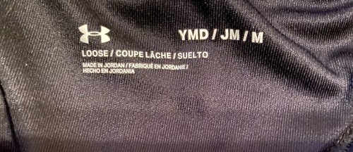 #1023 Black Under Armour Shorts Youth MD Loose W/Drawstring - Picture 2 of 11