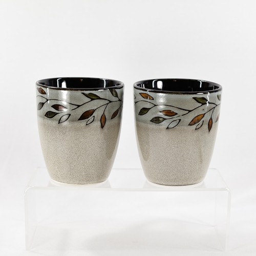 Lot de 2 tasses à café feuilles pastorales Pfaltzgraff tasses à thé en grès 4" feuille d'automne - Photo 3/8