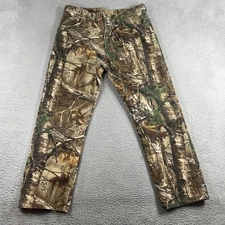 Wrangler ProGear Pants Mens 38x30 Brown Denim Camo Hunting Outdoor Realtree Gorp