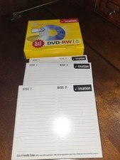 Imation DVD-RW Blank Six 6 2hr DVD Discs And Cases In Open Box