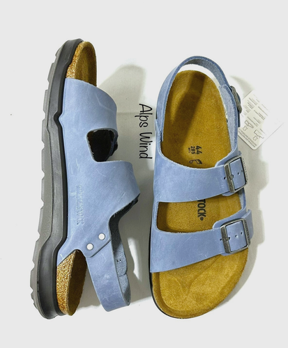 Birkenstock Men's Rugged Milano Big Buckle Strap Sandals Elemental Blue SZ.EU44 - Picture 2 of 8