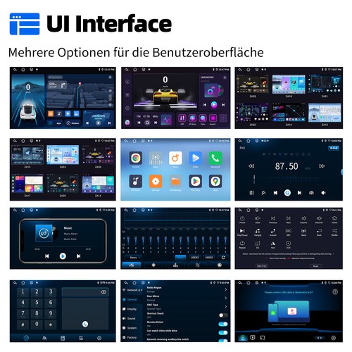 CarPlay Android 14 Autoradio GPS NAVI WIFI KAM BT 6+128G Für Porsche Cayenne 9PA - Bild 10 von 16