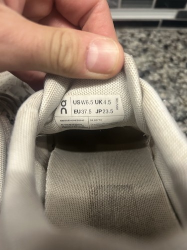 ON CLOUD 5 Running Shoes Womens Size 6.5 Pearl White Athletic Sneaker - Picture 5 of 6