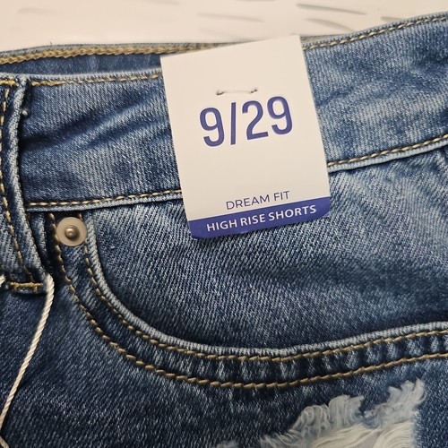YMI Distressed Juniors High Rise Jean Denim Shorts NEW With Tags Size 9/29 - Picture 2 of 7