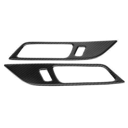˘2Pcs Carbon Fiber Car Door Handle Bowl Cover Trim For 2015-2017 - Picture 6 of 12