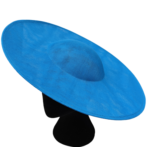 turquoise large wide brim DIY fascinator base wedding hat Kentucky Derby Ascot - Picture 2 of 4