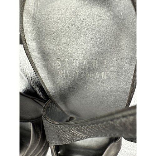 Stuart Weitzman Platform Slingback Peep-toe High Heels in Gunmetal Gray Size 8.5 - Picture 6 of 8