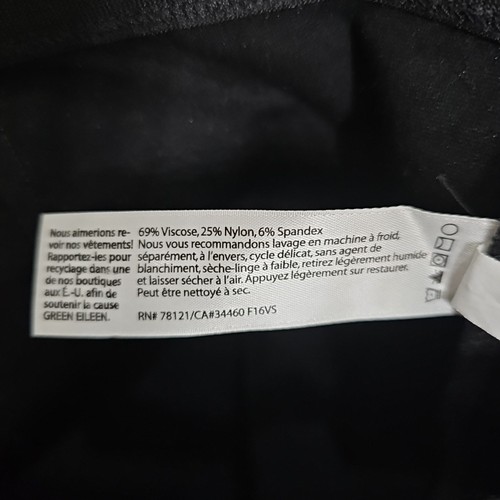 Eileen Fisher Pants Stretch Ponte Pull On Size M Black Slim Ankle Viscose Blend - Picture 3 of 10