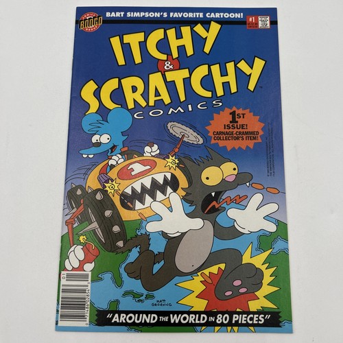 Itchy & Scratchy Comics #1 (Bongo Comics December 1993) HTF Newsstand Comic Book - Picture 1 of 12