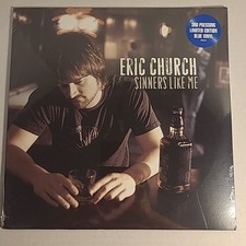 Eric Church Sinners Like Me 3rd Pressing Limited Edition Blue Vinyl