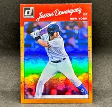 2023 Donruss #253b Jasson Dominguez RC HOLO ORANGE Reverse Parallel Yankees