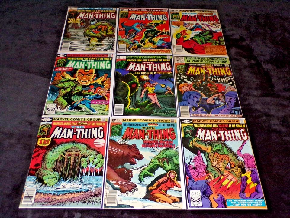 MAN-THING 1 2 3 4 5 6 9 10 11 MARVEL COMICS LOT 1979 SERIES MISSING 7 8 - Image 2 of 2