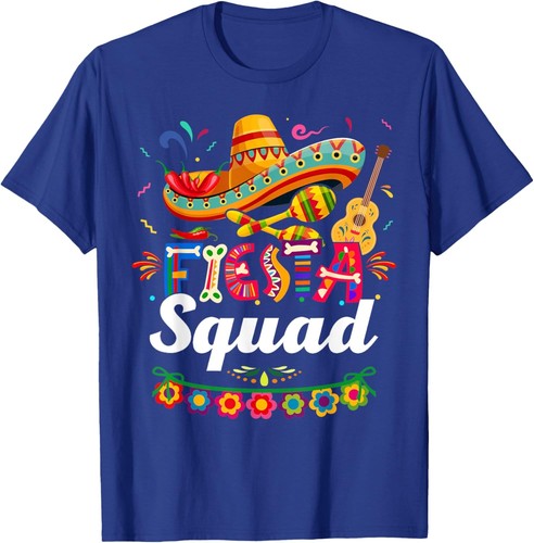 Fiesta Squad Cinco De Mayo Tee Mexican Party Cinco De Mayo T-Shirt Hoodie - Picture 15 of 17