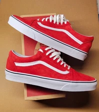 Vans Old Skool Sport Racing Red/Snake  Red Suede 3 Scotchguard ProtecterMens11.5