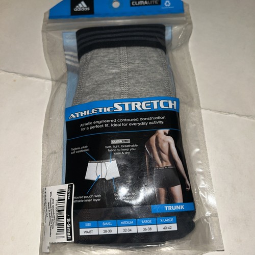 NIP Adidas Athletic Stretch Mens Size Small Climalite Trunks Underwear (mc) - Picture 3 of 3