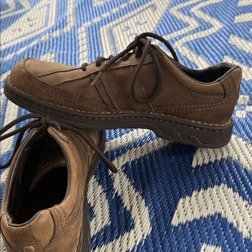 Zapatos informales Oxford de cuero marrón de encaje Merrell World Era para hombre talla 9,5, J45087 - Imagen 13 de 15