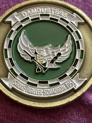 US Navy Challenge Coin F - 18 Strike Fighter Squadron DAM BUSTERS (VFA-195) USN - Bild 4 von 6