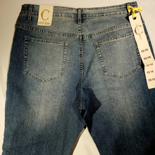 CREST Jeans sz 15/16 Glitter/Painted Detail Flare Hem New York Big Apple NWT - Picture 9 of 12