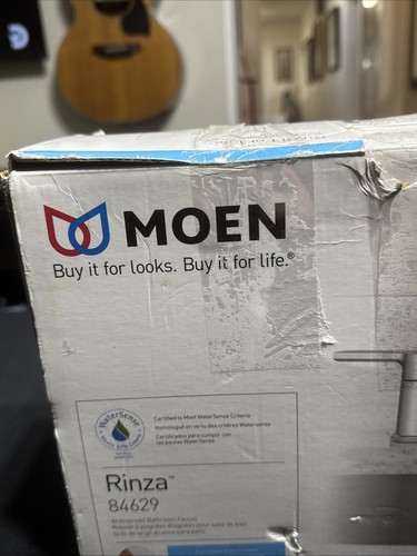Moen 84629 Rinza 2H breite Badarmatur mit Ventilablauf chrom - Bild 4 von 9