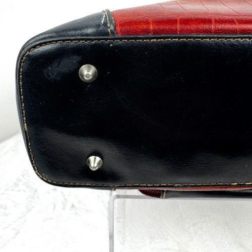 M.C. Marc Chantel Umhängetasche Hangbag Kroko-Prägung Schulterriemen braun Faux Alliga - Bild 12 von 24