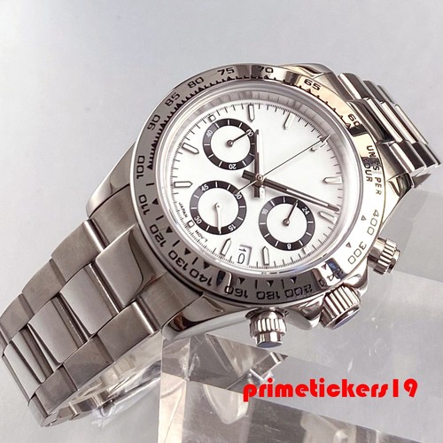 Tandorio Herren 39mm Saphir Quarz Uhr Multifunktional Chronograph Stoppuhr - Bild 15 von 20