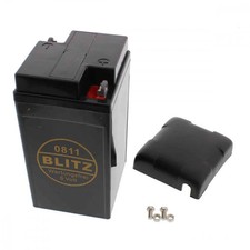 Batterie Motorrad 0811 Gel schwarz 6V, mit Deckel Blitz