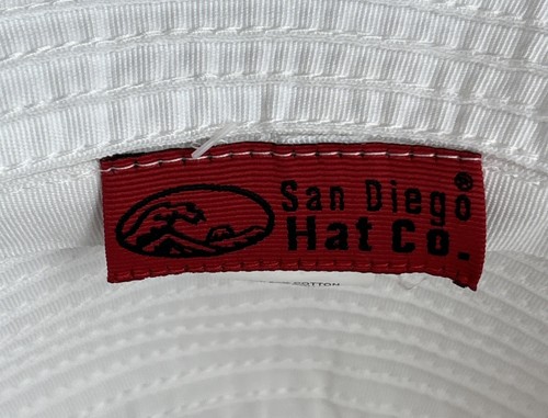 San Diego Hat Company Women’s Ribbon Hat White Wide Brim Floppy One Size NEW - Picture 6 of 6