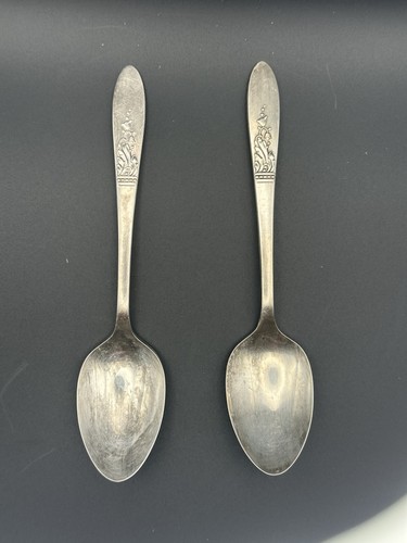 Presentación Silverplate, 1948 por ONEIDA SILVER Juego de 2 cucharas 6" - Imagen 4 de 16