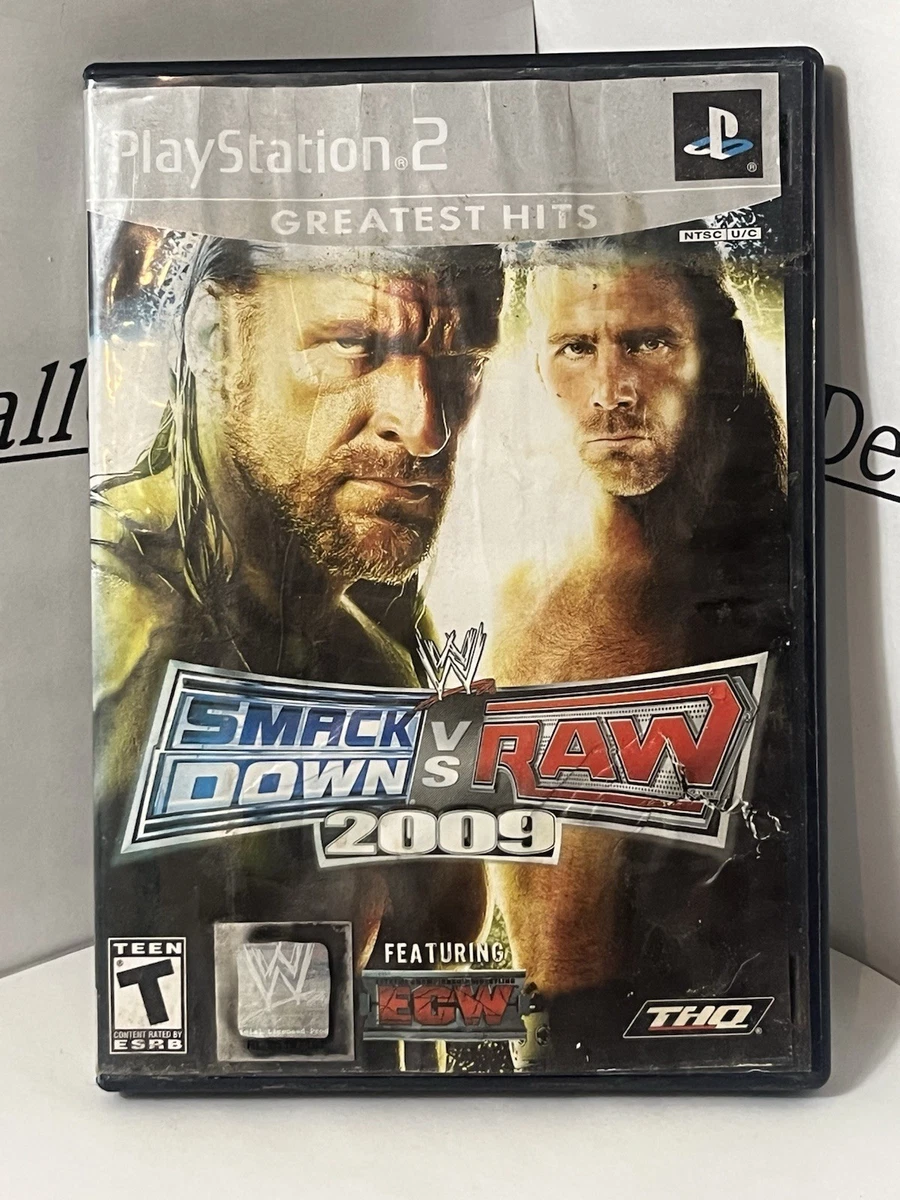 WWE SmackDown Vs Raw 2009 Sur PS2 – Jeu Solo, Loose, état Très Bon
