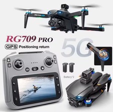 CINE RG709 MAX GPS Drone 8K Dual Camera Screen Remote with 2 Batteries