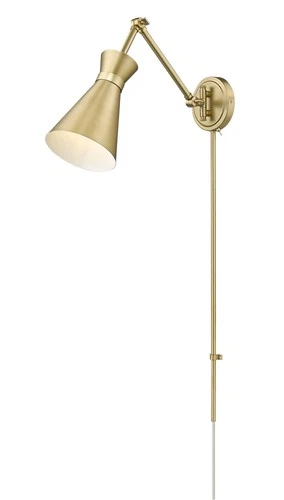 Z-Lite 351S Soriano 7" Tall Wall Sconce - Matte Black / Modern Gold - Picture 2 of 12