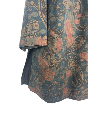 Citron Santa Monica 100% seta set 2 pezzi donna 1x paisley floreale stile asiatico - Foto 5 di 19