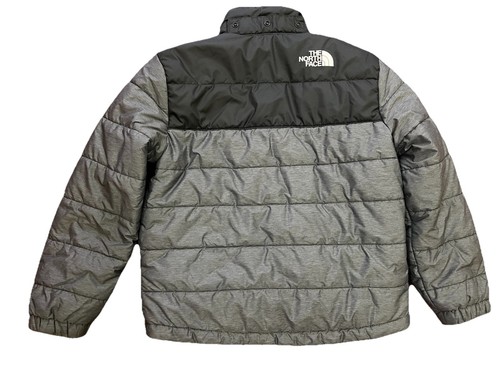The North Face Jacket Boys Size Small 7/8 Parka Reversible Gray Black Coat S - Picture 3 of 9