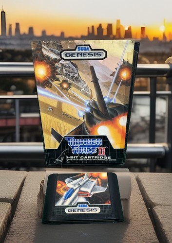 Thunder Force II 2 Sega Genesis Case & Cartridge No Manual Tested 1989 Japan - Picture 1 of 2