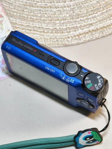 Cámara digital Canon PowerShot A3300 IS azul con tarjeta de 4 GB idioma inglés - Imagen 5 de 11