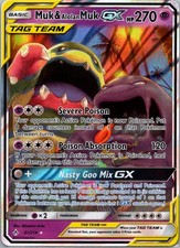 Pokemon TCG Muk & Alolan Muk-GX 61/214 Unbroken Bonds Holo NM