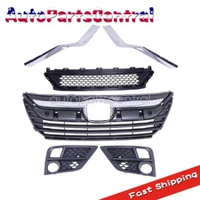 Fit Honda Odyssey 2018-2020 Front Bumper Grille And Front Fog Lamp Cover Set