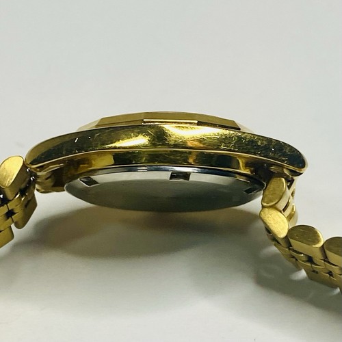 BULOVA Marine Star 100m 92G25 Quartz Ladies Watch Gold Tone UNTESTED Not Running - Picture 6 of 12