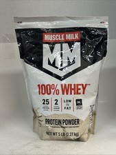 Muscle Milk 100% Whey Protein Powder - Vanilla - 5 LB Exp 05/25 10.00 per gallon