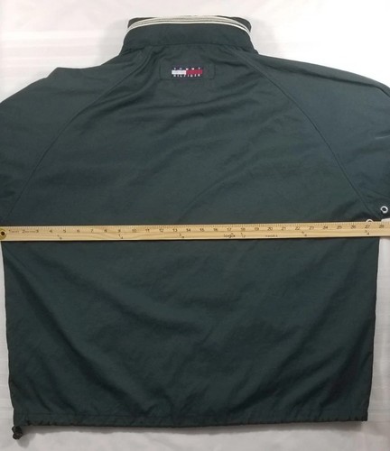 Giacca a vento Tommy Hilfiger vela RN 77806 con cappuccio XL verde bianco vintage - Foto 13 di 13