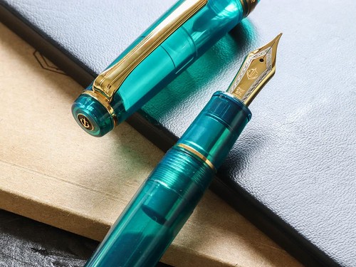 WANCHER Limited Edition Fountain Pen SAILOR Original Professional Gear Turquoise - Picture 4 of 5