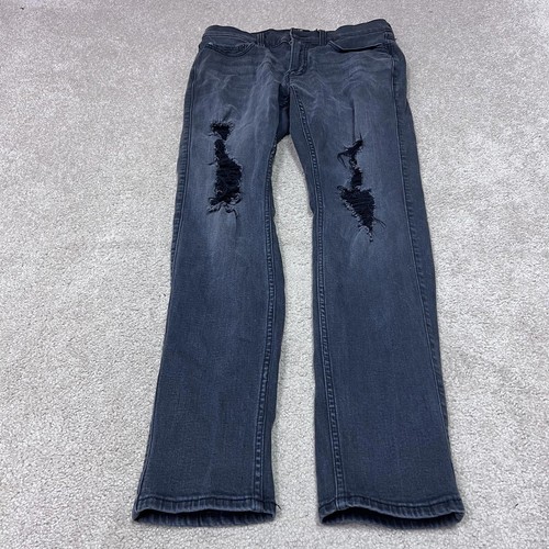 Hollister Skinny Jeans Herren schwarz distressed Taschen Größe 29x30 - Bild 1 von 12