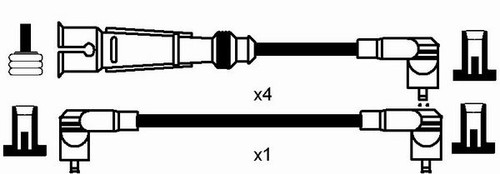 IGNITION CABLE KIT 7313 FOR SEAT CORDOBA/Vario AROSA IBIZA/II VW LUPOI 1.6L 4cyl - Picture 3 of 10