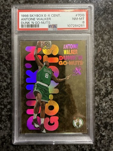 1998-99 Skybox E-X Century Dunk ‘N Go Nuts Antoine Walker PSA 8 Near Mint