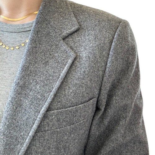 Vintage 1970s Pendleton 100% Wool Gray Tweed Western Blazer Sport Coat 38R - Picture 6 of 10