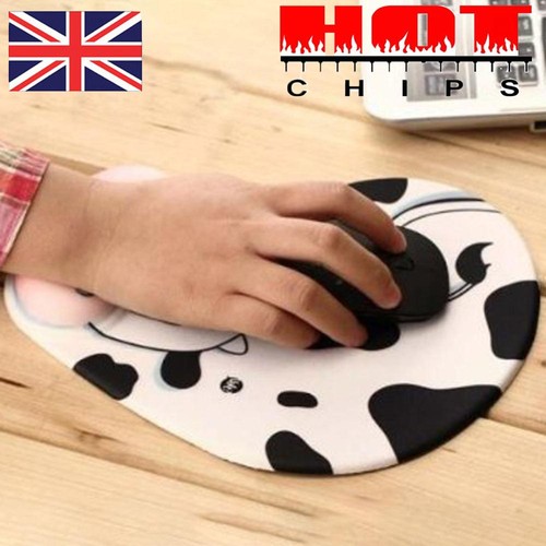 New Skid Resistance Memory Foam Comfort Wrist Rest Support Mouse Pad Cow *AU