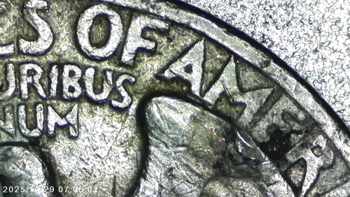 1966 Washington Quarter NO MINT MARK Filled A Error Letters On Rim US Coin - Picture 10 of 13
