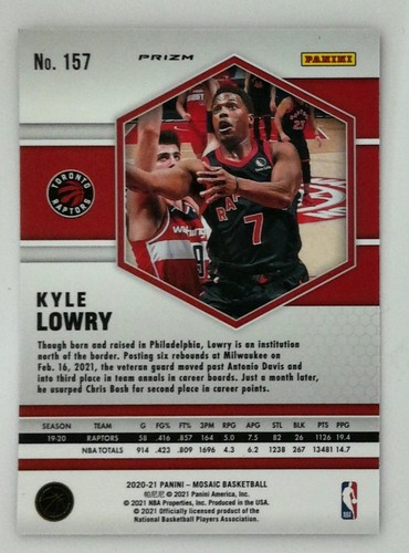 Camuflaje rosa mosaico Prizm Kyle Lowry Raptors #157 Groove Raptors 2020-21 - Imagen 2 de 3