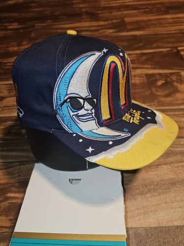 Vintage RARE McDonalds Bill Elliot Nascar Racing Mac Tonight Promo Hat Snapback - Picture 2 of 13