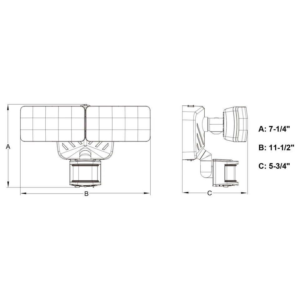 Vaxcel Lighting T0674 Merill Double Light 11-1/2"W LED Outdoor - Bronze - Image 4 of 4